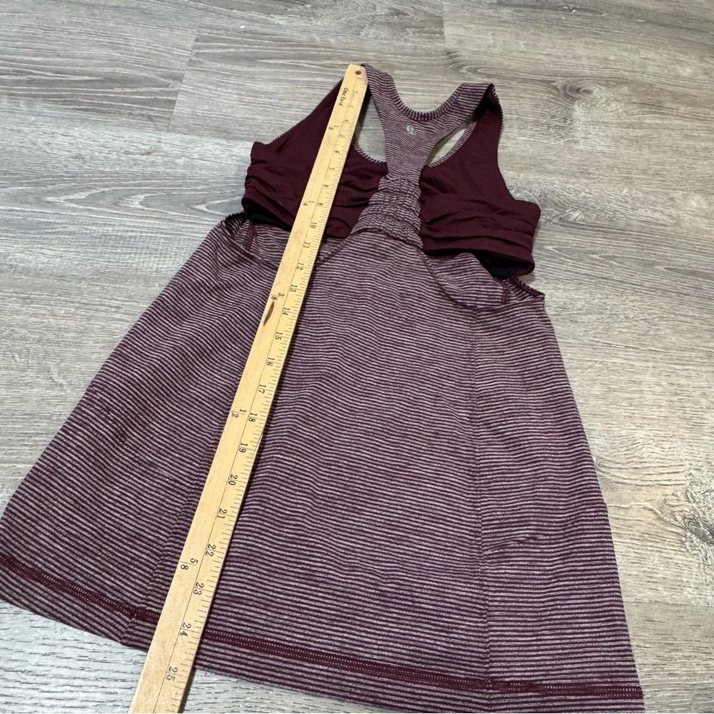 Lululemon turbo tank Tonka stripe Bordeaux Drama size 4 - Picture 7 of 9